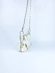 Handmade Shiny Iridescent Glitter Crossbody Bag With Chain Strap - Multicolor - View 6