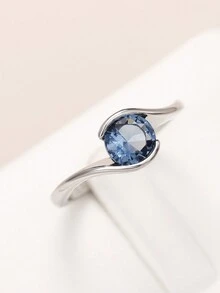 1 cái Đồ treo Xanh Khối Zirconia  Nhẫn Đối với phụ nữ Cho Ngày Lễ Tình Nhân Qủa tặng Kỷ niệm ngày cưới Buổi tiệc Đồ trang sức - Màu xanh lam - Xem 4