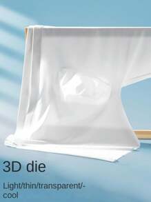 New Men's Ice Silk Underwear 3d Punching Thin Seamless Plain Boxer Briefs, Cooling,Breathable,Quick-Drying - White - View 2