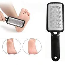 1PC Foot Rasp Foot File And Callus Remover, Best Foot Care Pedicure Metal Surface Tool To Remove Hard Skin, Can Be Used On Both Wet And Dry Feet, Surgical Grade Stainless Steel File - Black - View 1