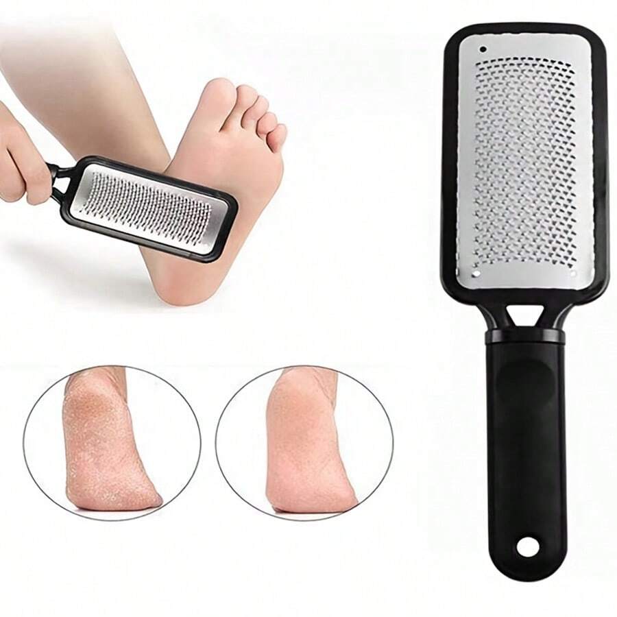 1PC Foot Rasp Foot File And Callus Remover, Best Foot Care Pedicure Metal Surface Tool To Remove Hard Skin, Can Be Used On Both Wet And Dry Feet, Surgical Grade Stainless Steel File - Black - View 1