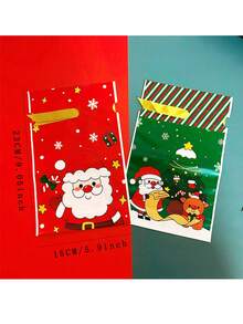 Bolsas De Plástico Con Cordón Y Lazo De Cinta De 15 * 23 Cm Para Empaquetado De Regalos De Navidad, Llegada Nueva - Multicolor - Ver 3