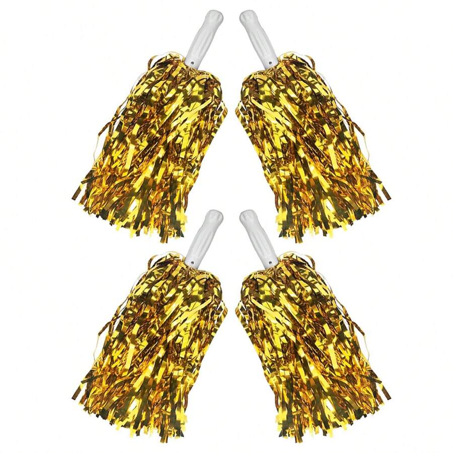 1套4入組金屬製慶祝用彩繩球,適用於舞蹈派對、足球、籃球、體育活動