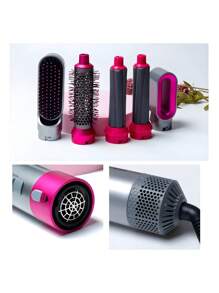 5-In-1 Hair Styler Set, Multifunctional Electric Professional Curling Iron. - Hot Pink - View 6