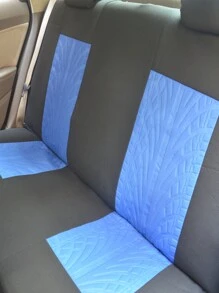 9pcs phổ cập Vải phủ ghế ô tô Bộ Đối với Nọn nhẹ Và Xe cộ , Bao gồm 2 Mặt trước Chỗ ngồi bìa , 1 Ở phía sau Chỗ dựa lưng Che phủ , 1 Ở phía sau Chỗ ngồi Che phủ , 5 Tựa đầu bìa , Chế tạo Của Mật độ Cao Bọt biển ( 7mm Dày ) Và Bọt biển Giấy cạc tông - Màu xanh lam - Xem 4