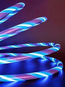 1 Piece Of 5a Fast Charging Streamer Data Cable, Giving You A Better Atmosphere Experience. It Can Be Used In Cars And Homes. - Multicolor - View 6