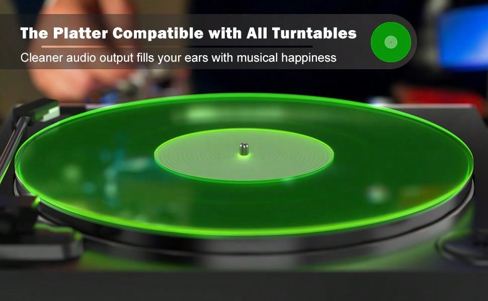 Acrylic Record Player Platter Vinyl Slip Mats for Turntables Antistatic