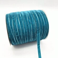 5碼10mm絲綢絨緞帶,婚禮手工絲帶,禮品包裝蝴蝶結,diy派對裝飾,聖誕絨帶 - 薄荷藍 - 查看 1