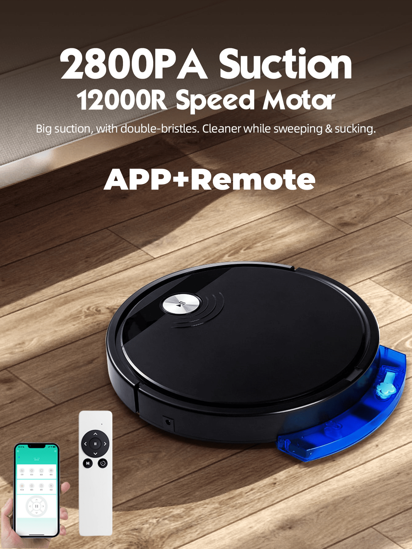 Smart Home Sweeping Robot, Wet & Dry High Suction Power Vacuum Cleaner
