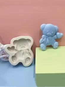 1pc Simple Everyday Bear Shaped Silicone Mold - Grey - View 4