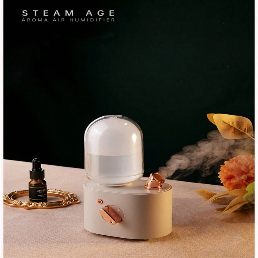 1pc Air Humidifier & Aroma Diffuser, Usb-powered With Quiet Operation And Stylish Design For Home And Bedroom - Beige - View 1