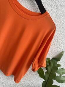 Women Tops - 橘色 - 查看 2