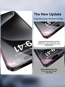 5Pcs Premium HD Film Anti-Scratch Full Coverage Tempered Glass Screen Protector Compatible With IPhone 12 Pro Max 6.7" - Black - View 8