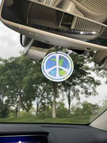 地球和平标志有趣的卡通设计汽车空气清新剂、通风口夹、后视镜挂饰、卫生间香薰香包、家居香薰等。