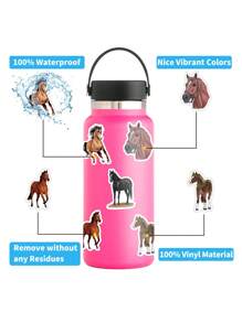 Paquete De 50 Pegatinas De Caballo, Pegatinas De Vinilo Impermeables De Pvc Estilo Caballo, Calcomanías Para Decoración, Fiesta, Coche, Portátiles, Botella De Agua, Casco, Pegatinas Para Refrigerador