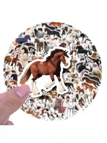 Paquete De 50 Pegatinas De Caballo, Pegatinas De Vinilo Impermeables De Pvc Estilo Caballo, Calcomanías Para Decoración, Fiesta, Coche, Portátiles, Botella De Agua, Casco, Pegatinas Para Refrigerador