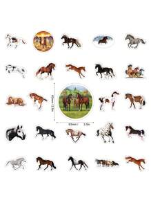 Paquete De 50 Pegatinas De Caballo, Pegatinas De Vinilo Impermeables De Pvc Estilo Caballo, Calcomanías Para Decoración, Fiesta, Coche, Portátiles, Botella De Agua, Casco, Pegatinas Para Refrigerador