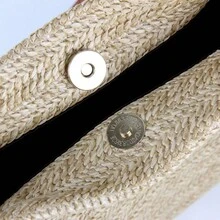 1PC 户外运动休闲包 木珠流苏编织包 单肩包 草编包 新款一体式水桶包 旅行包 沙滩包 手提包 女包