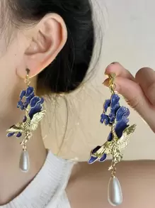 1 Paar Wunderschöne, Nicht Durchbohrte Chinesische Phönix-ohrringe, Geeignet Für Frauen Zum Tragen Zu Jedem Anlass