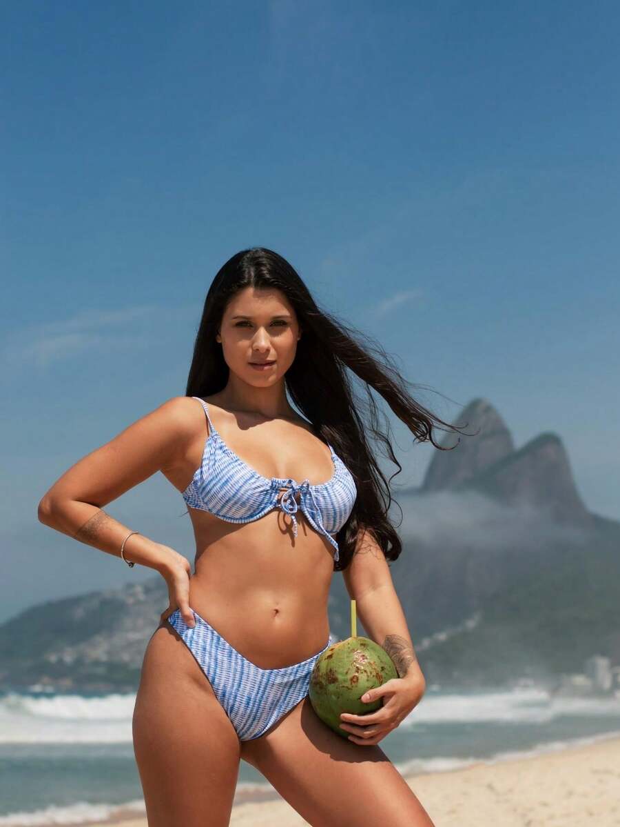 Women Bikini Sets - 藍色 - 查看 1