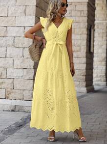 Women Dresses - Yellow - View 4