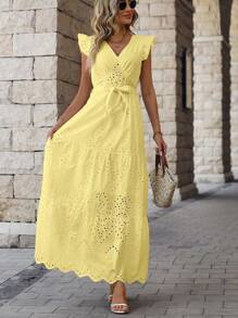 Women Dresses - Yellow - View 2
