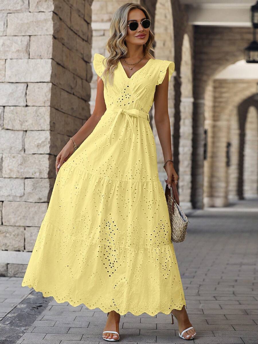 Women Dresses - Yellow - View 1