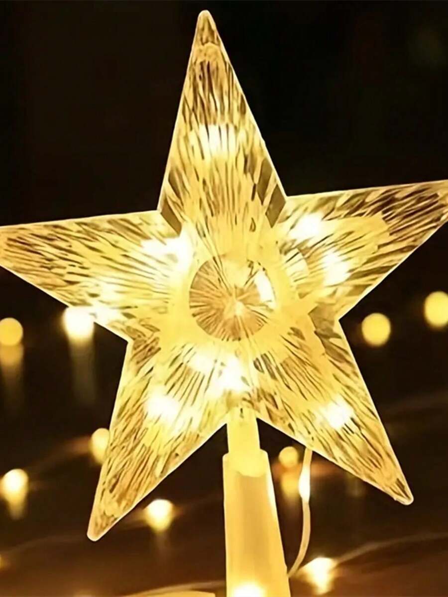 Solar Christmas Decorations Remote Control Waterproof Star String