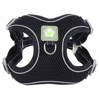 1pc No-Pull Dog Harness Reflective Dog Vest, Soft Mesh Comfortable Breathable And Adjustable Pet Harness With Handle For Outdoor Walking For Small And Medium Dogs