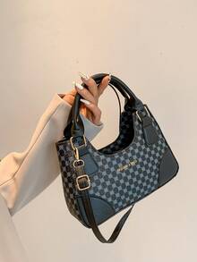 Vintage Clover Pattern Ladies' Handbag Crossbody Bag - Black - View 3