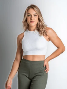 Women Basic Tops - ホワイト - チェックする 3