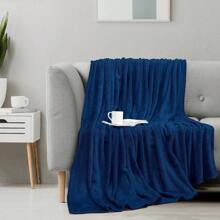 羊毛毯 超柔软法兰绒毯 轻质毛绒毯 适用于沙发或床 四季羊毛毯 适用于沙发或床 尺寸，柔软毛绒，奢华法兰绒膝毯，超舒适 - 寶藍色 - 查看 4