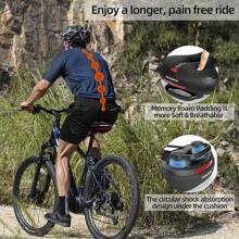 ROCKBROS Bike Seat Comfort Bike Saddle Mountain Bicycle Accessories For Men Women Soft Wide Bike Seat Cushion Dual Shock Absorbing With Reflective Strip - 紅色 - 查看 4