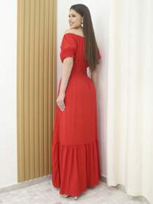 Women Sweater Dresses - 紅色 - 查看 2