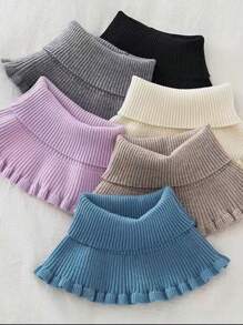 Màu Quả mơ Quý cô Có thể tháo rời Vòng cổ Mùa Đông Khăn quàng cổ Đối với - Màu be - Xem 2