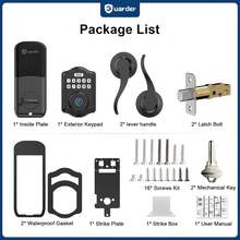 không chìa khóa Lối vào Khóa Cửa , Vân tay Khóa Cửa Với 2 Bộ , Mặt trước Khóa Cửa Bộ , Đồng hồ điện tử Số , 300 , IP56 Không thấm nước , Dễ dàng để cài đặt ( Đen ) - màu đen - Xem 8