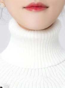 Trắng Của phụ nữ Vòng cổ Ấm áp Cái cổ Lưới tóc - trắng - Xem 1