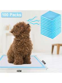 100 Pañales Tapete Entrenador Para Perro Almohadillas 45x33 - Azul y blanco - Ver 5