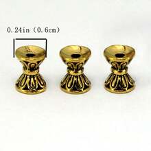 50入組金色珠子間隔器,0.24英寸,古銀色蓮花珠蓋,黃金蓮花珠蓋diy珠寶製作配件