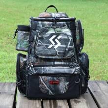 Sougayilang Fishing Tackle Backpack Waterproof Tackle Bag Storage with 4 Trays Tackle Box and Protective Rain Cover for Camping Hiking - Army Green - View 8