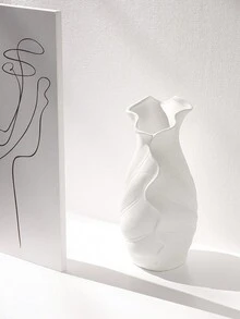 1pc Artistic Portrait Ceramic Vase - Multicolor - View 4