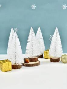 6 cái - Cây thông noel , Giáng sinh Đồ trang trí , Nhân tạo Cây , Nhà  Đồ trang trí , Bàn Đồ trang trí - trắng - Xem 3