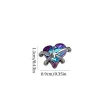 8 件合金、水晶和水钻装饰美甲配件