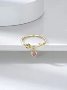 ORSA JEWELS 件組簡單心形吊飾設計 925 純銀結婚戒指女式時尚手指首飾節日新年生日週年紀念日禮物