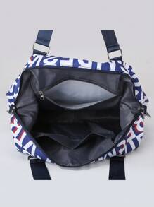 大容量牛津豹纹单肩托特包单肩行李包健身旅行瑜伽旅行包