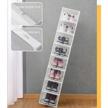 2pcs Thickened Transparent Shoe Storage Boxes With Foldable Shoe Rack, Dustproof And Waterproof Shoe Organizer - Multicolor - View 8