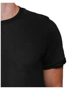 Men T-Shirts - 黑色 - 查看 5