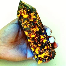 1 件天然水晶 Yoderite 火焰石能量柱彩虹塔治療能量七個脈輪適合 Diy 珠寶製作家居裝飾水晶禮物萬聖節裝飾 - 彩色 - 查看 7