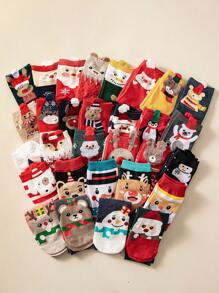 2/5/10 đôi tất chủ đề Giáng sinh với thiết kế như cây thông Noel, tuần lộc, ông già Noel, người tuyết, mũ ông già Noel, chim cánh cụt. Tất cổ cao chống mùi, thấm hút ẩm, giản dị và thời trang, thích hợp làm quà tặng Giáng sinh hoặc cho các bữa tiệc ngày lễ. Nhiều kiểu dáng được gửi ngẫu nhiên. - Nhiều màu - Xem 4