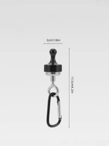 1 Miếng Từ tính Cái móc Đối với Lều cắm trại , Ngoài trời Móc treo , Đèn Sửa Công cụ , Với Nam Châm Mạnh - màu đen - Xem 9